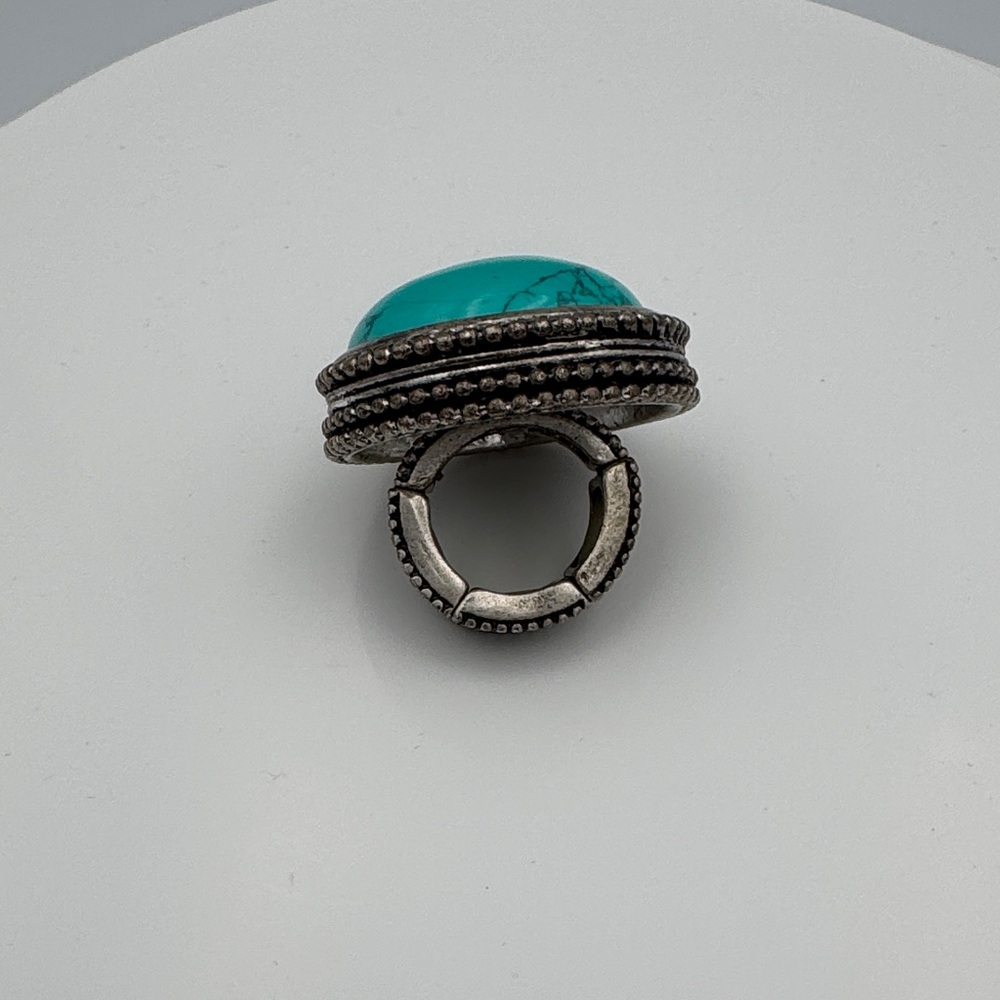 Chico's Teal And Silver Statement Ring - image 5